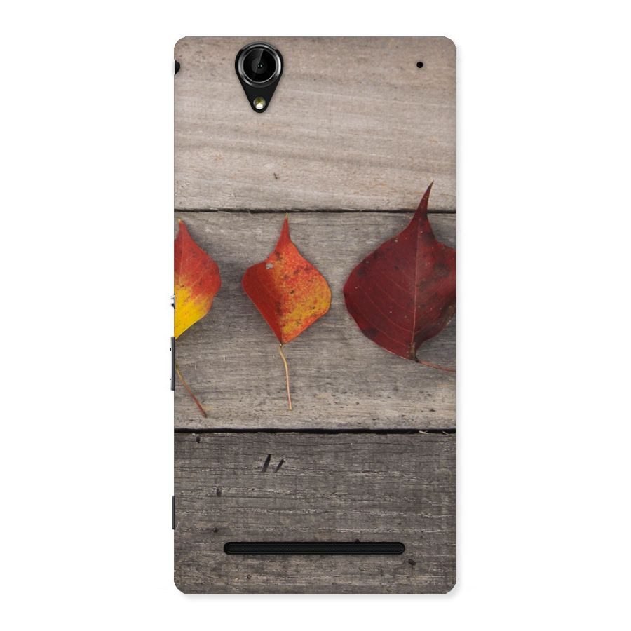 Beautiful Wood Leafs Back Case for Sony Xperia T2