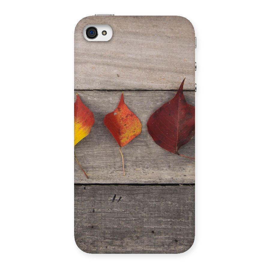 Beautiful Wood Leafs Back Case for iPhone 4 4s