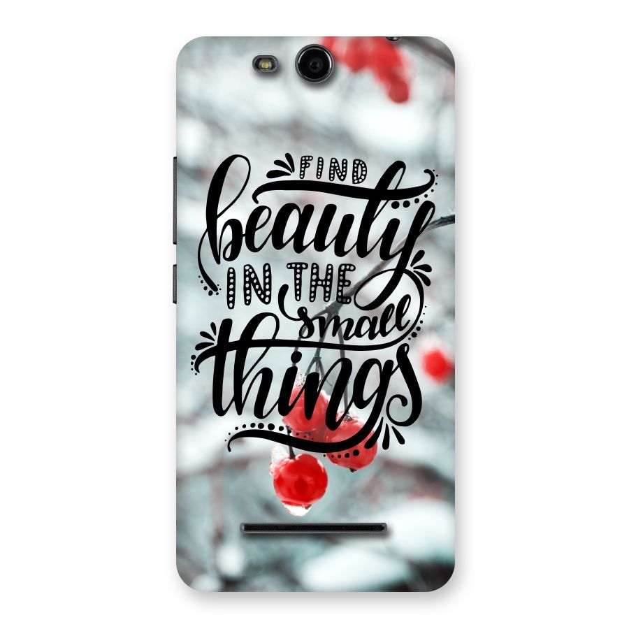 Beauty in Small Things Back Case for Micromax Canvas Juice 3 Q392