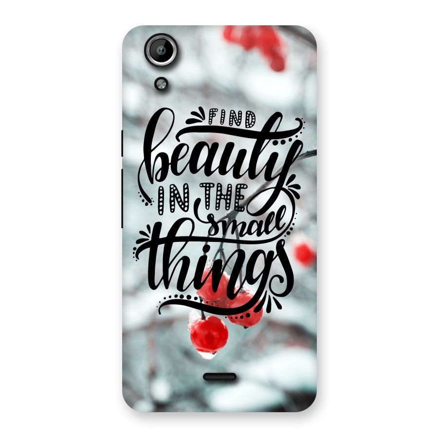 Beauty in Small Things Back Case for Micromax Canvas Selfie Lens Q345