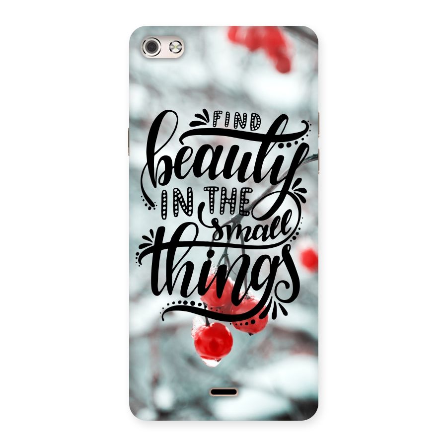 Beauty in Small Things Back Case for Micromax Canvas Silver 5
