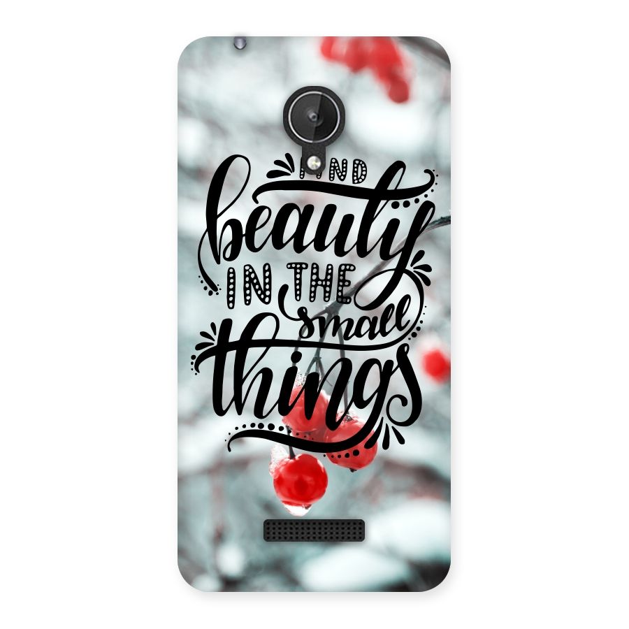 Beauty in Small Things Back Case for Micromax Canvas Spark Q380