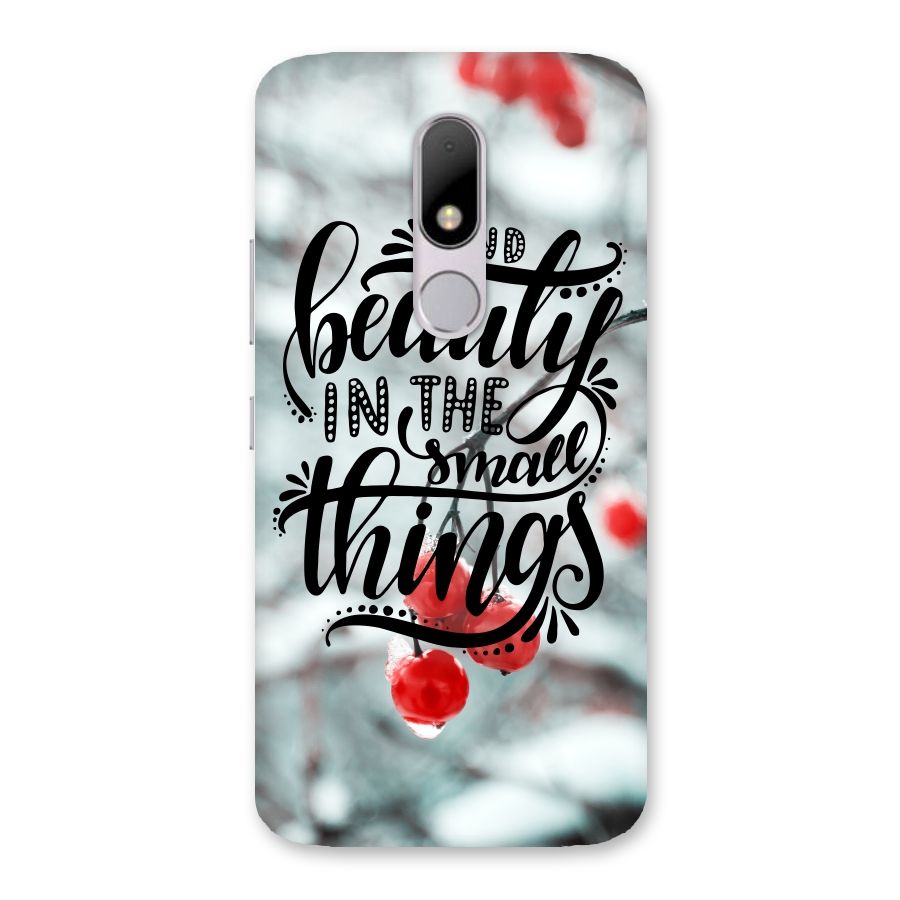 Beauty in Small Things Back Case for Moto M