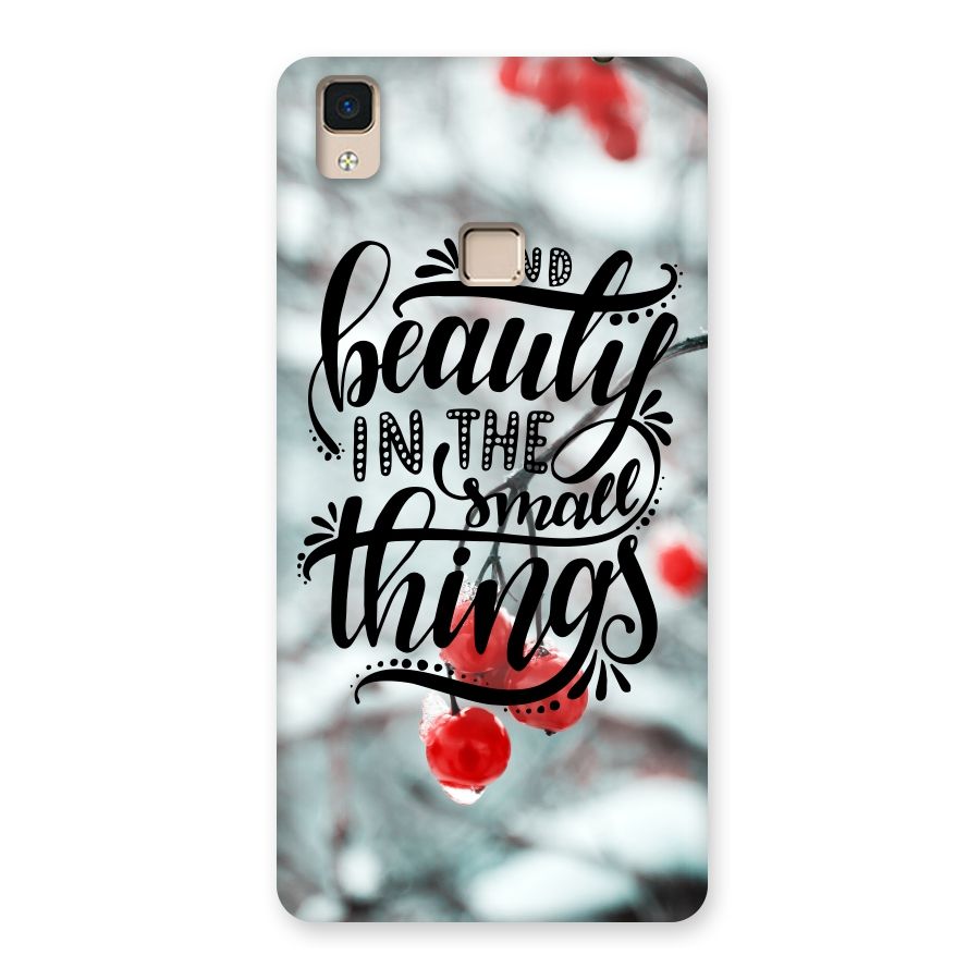 Beauty in Small Things Back Case for V3 Max