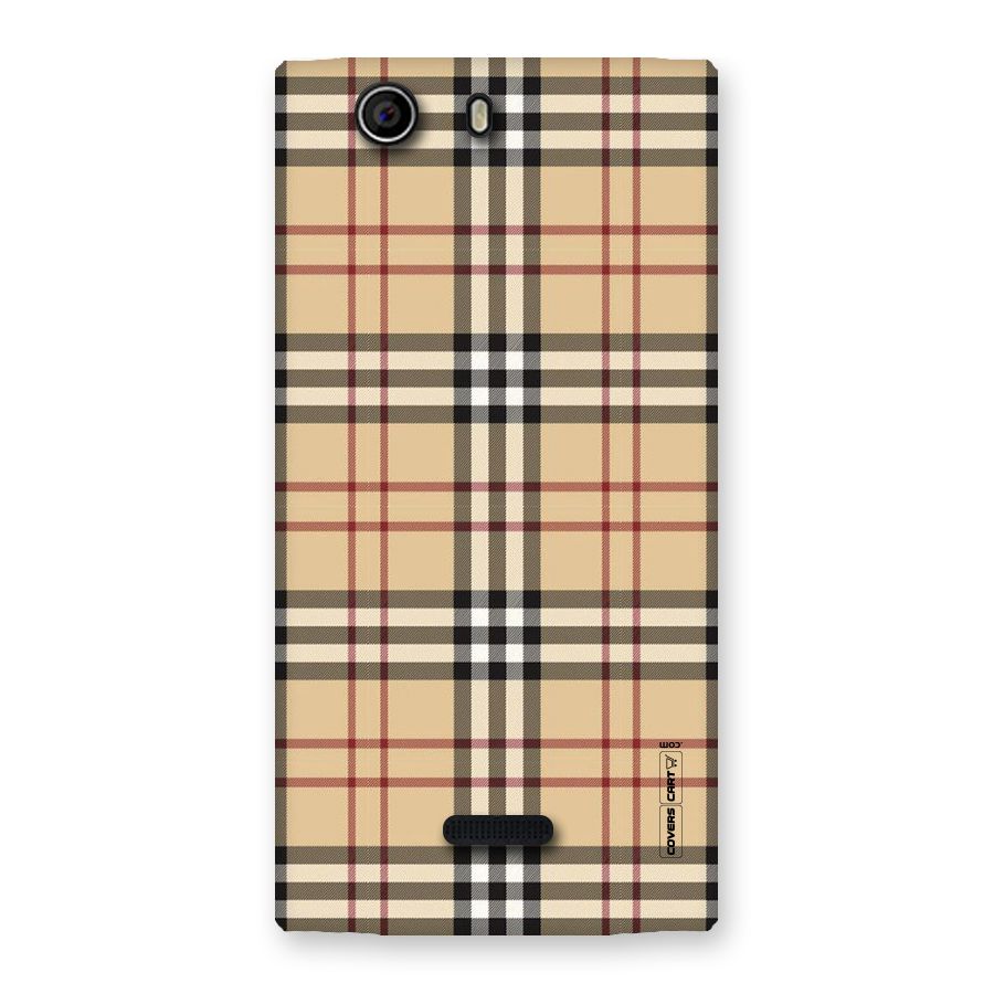 Beige Check Back Case for Canvas Nitro 2 E311