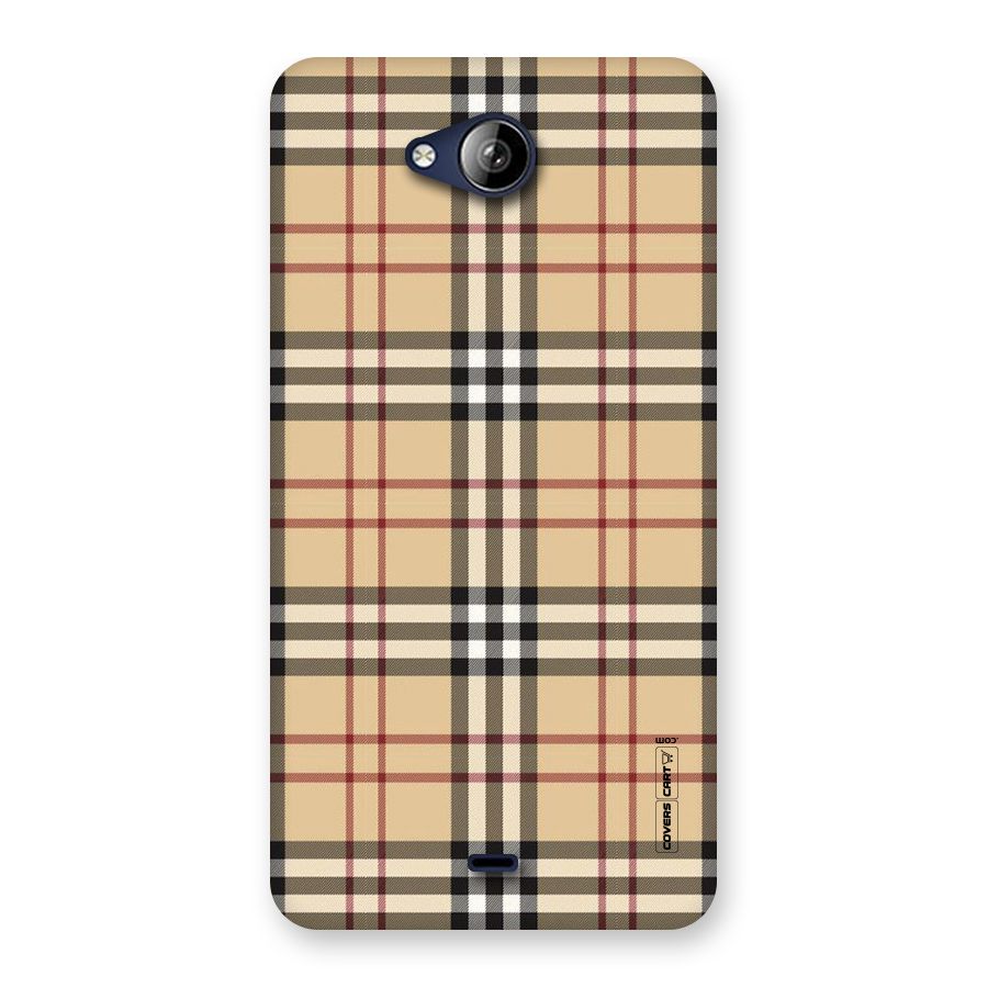 Beige Check Back Case for Canvas Play Q355