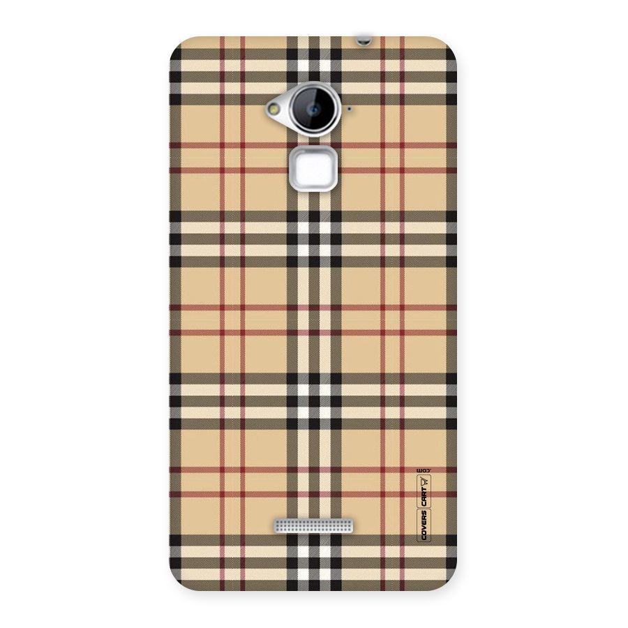 Beige Check Back Case for Coolpad Note 3