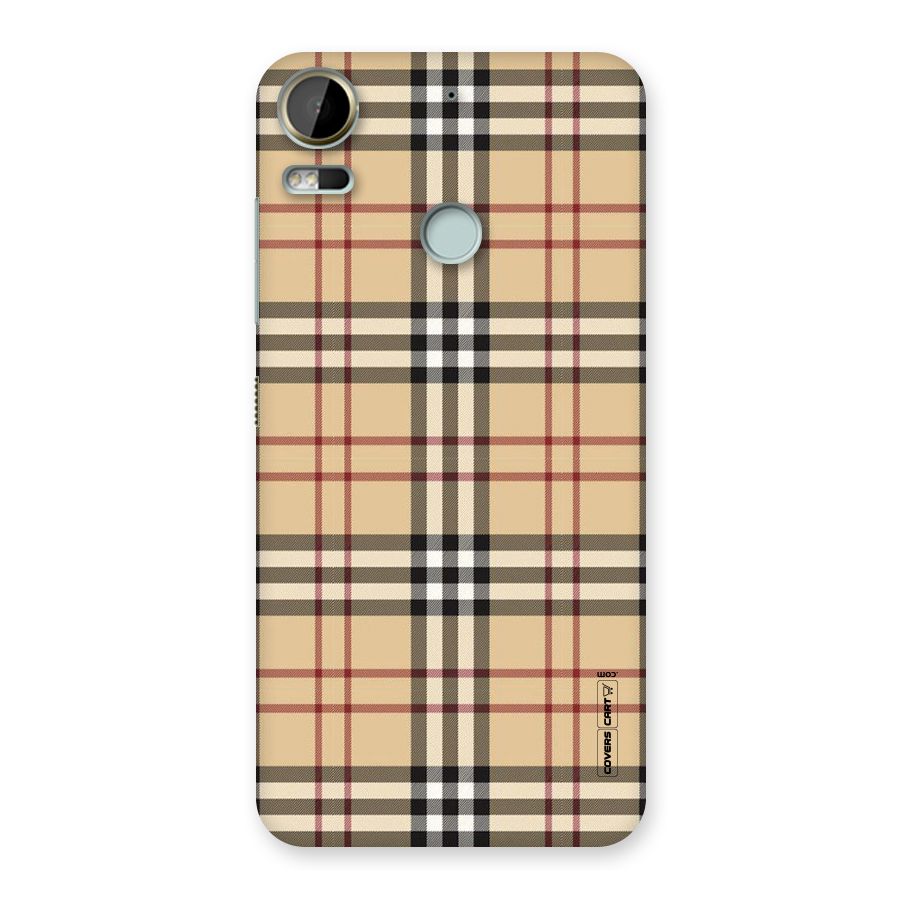 Beige Check Back Case for Desire 10 Pro