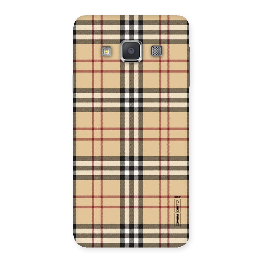 Beige Check Back Case for Galaxy A3
