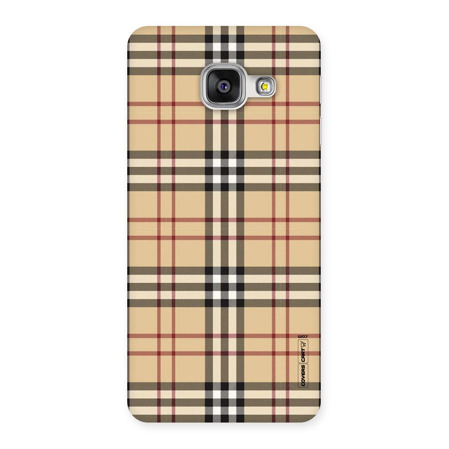 Beige Check Back Case for Galaxy A3 2016