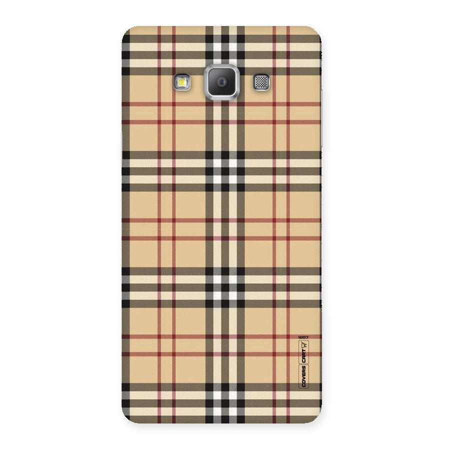 Beige Check Back Case for Galaxy A7