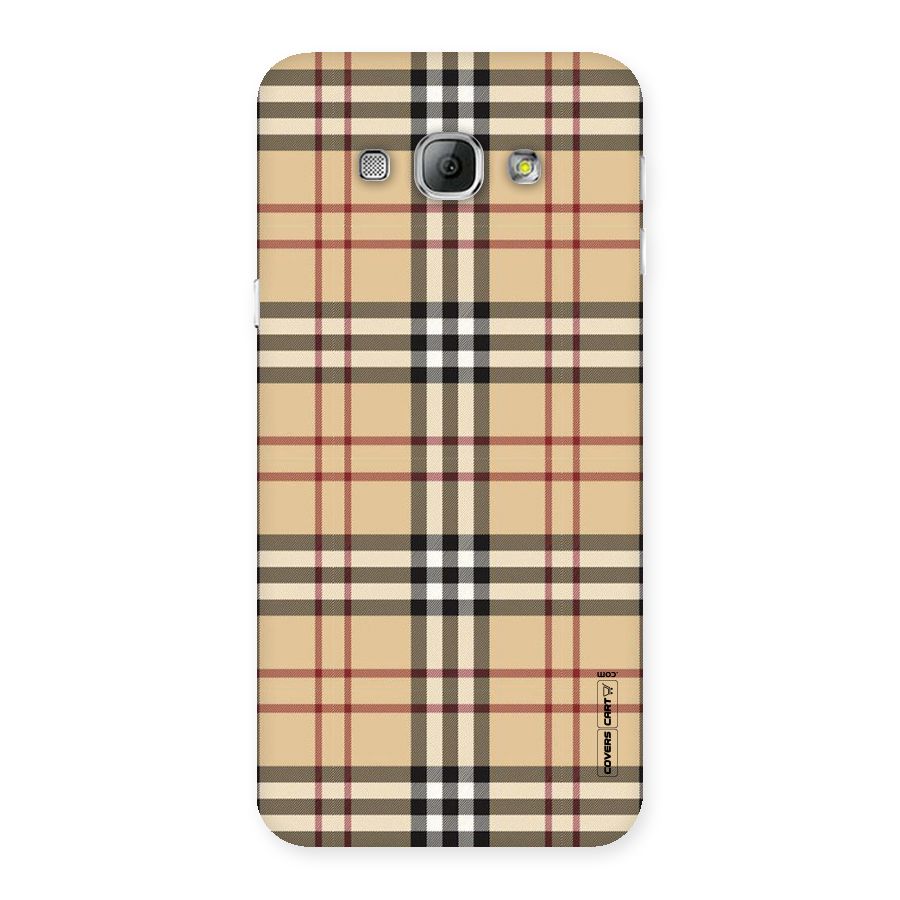 Beige Check Back Case for Galaxy A8