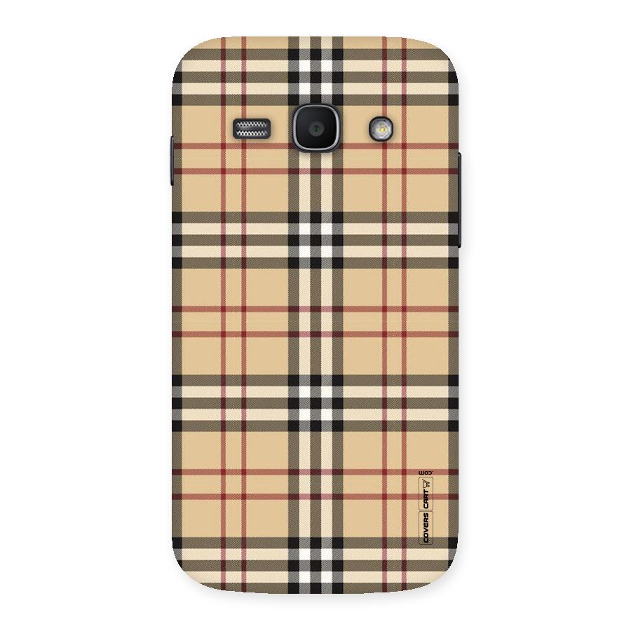 Beige Check Back Case for Galaxy Ace 3