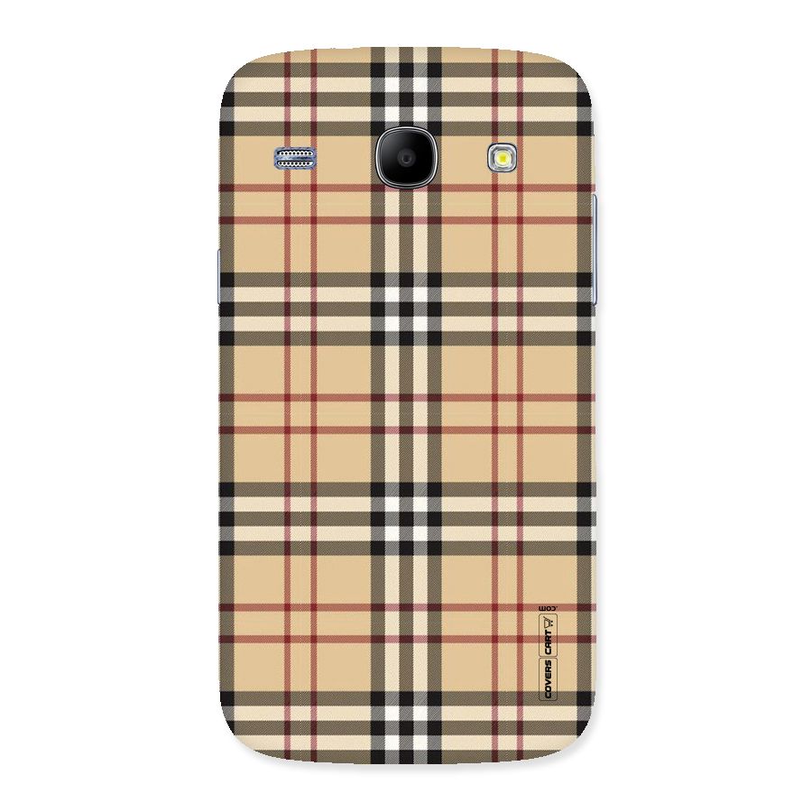 Beige Check Back Case for Galaxy Core