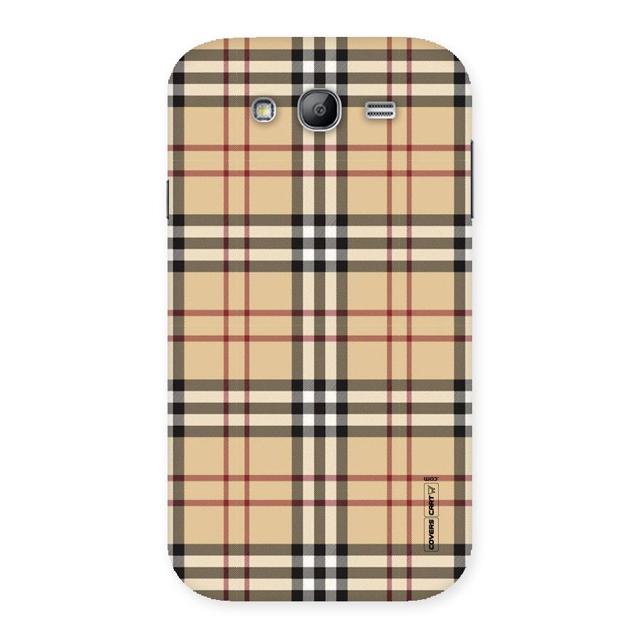 Beige Check Back Case for Galaxy Grand