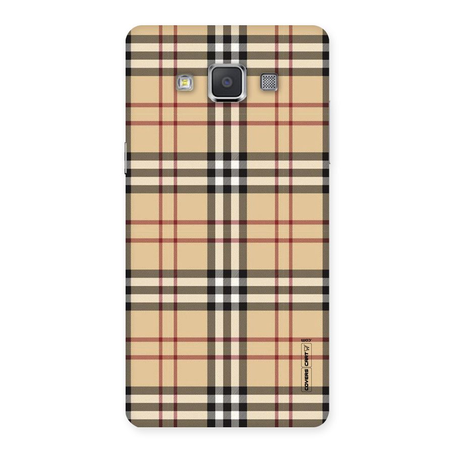Beige Check Back Case for Galaxy Grand Max