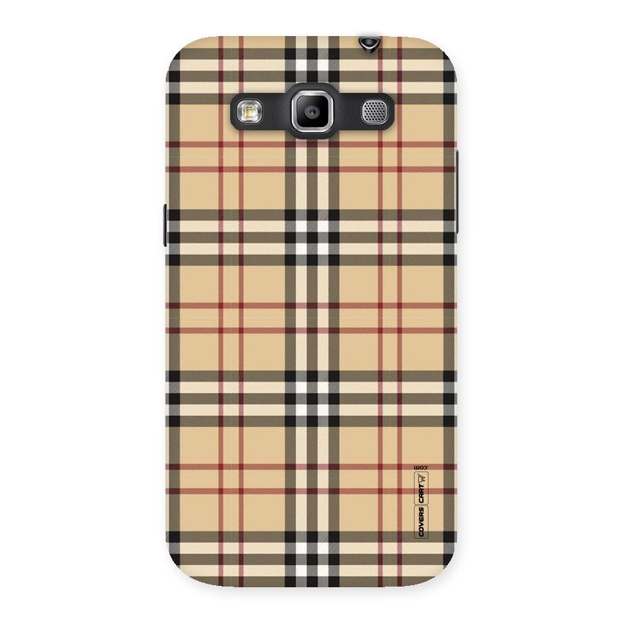 Beige Check Back Case for Galaxy Grand Quattro