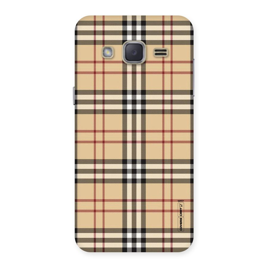 Beige Check Back Case for Galaxy J2