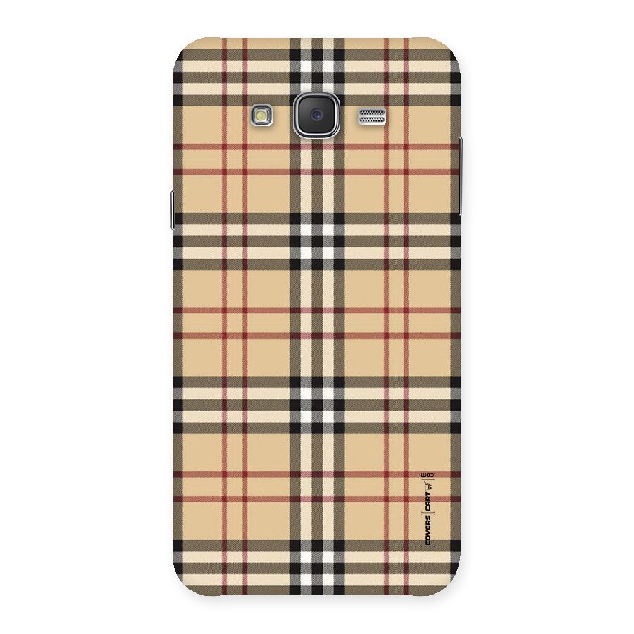 Beige Check Back Case for Galaxy J7