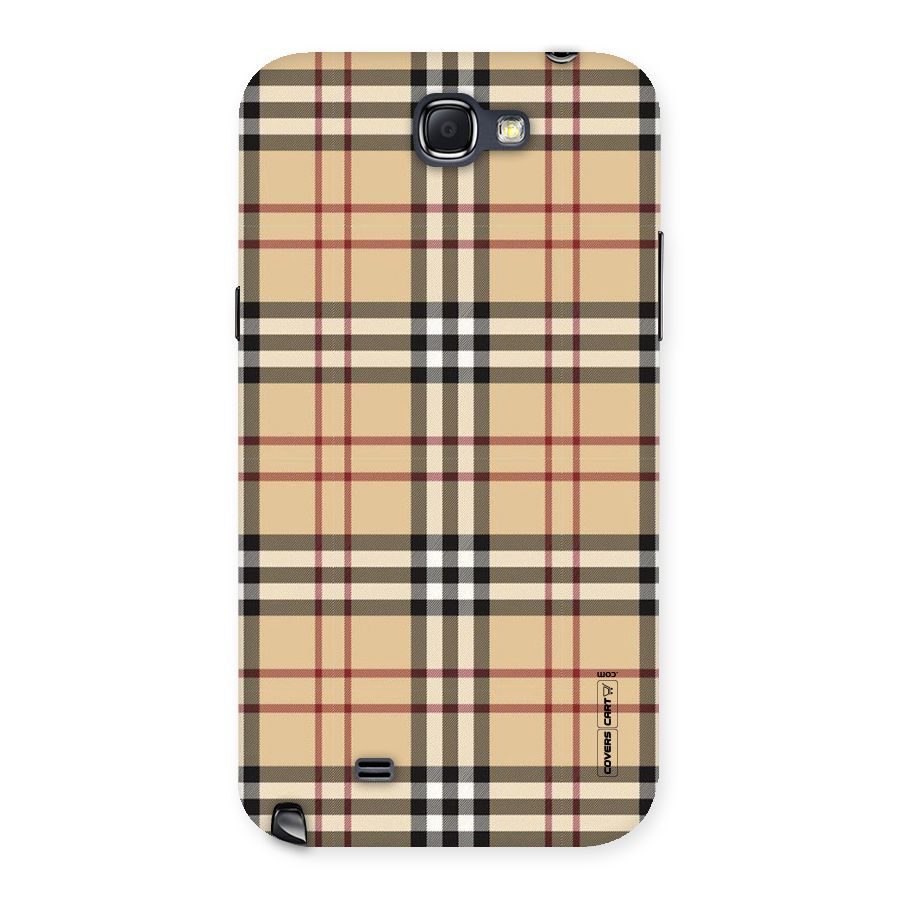 Beige Check Back Case for Galaxy Note 2