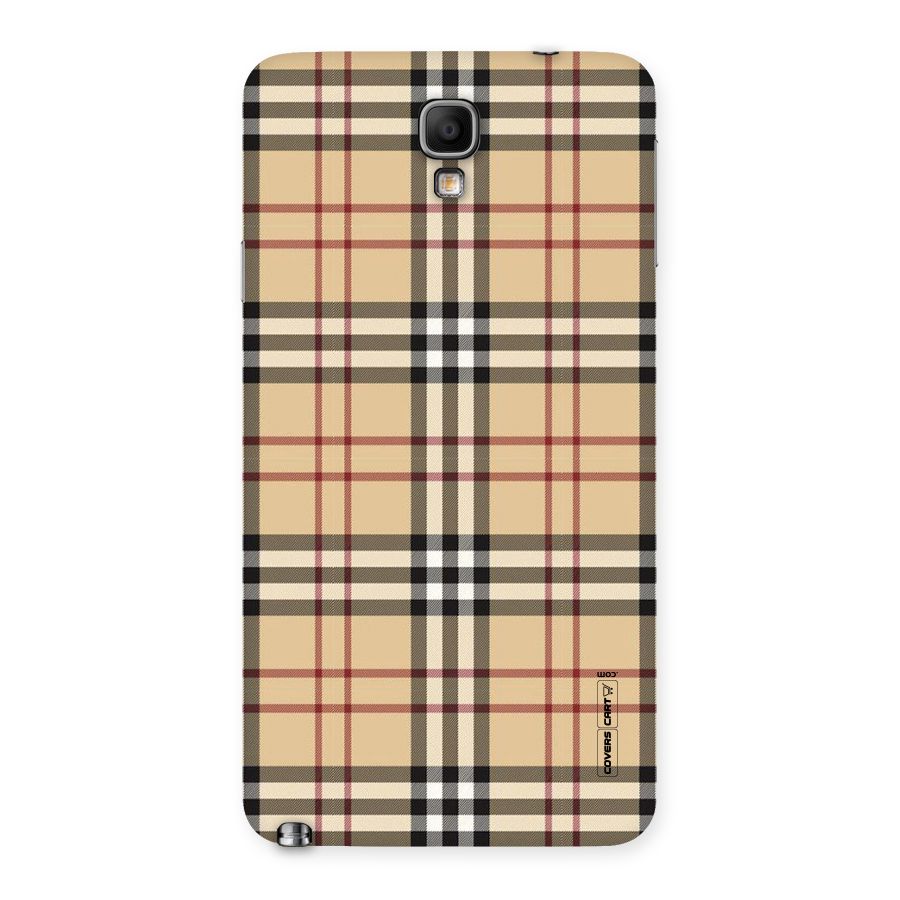 Beige Check Back Case for Galaxy Note 3 Neo