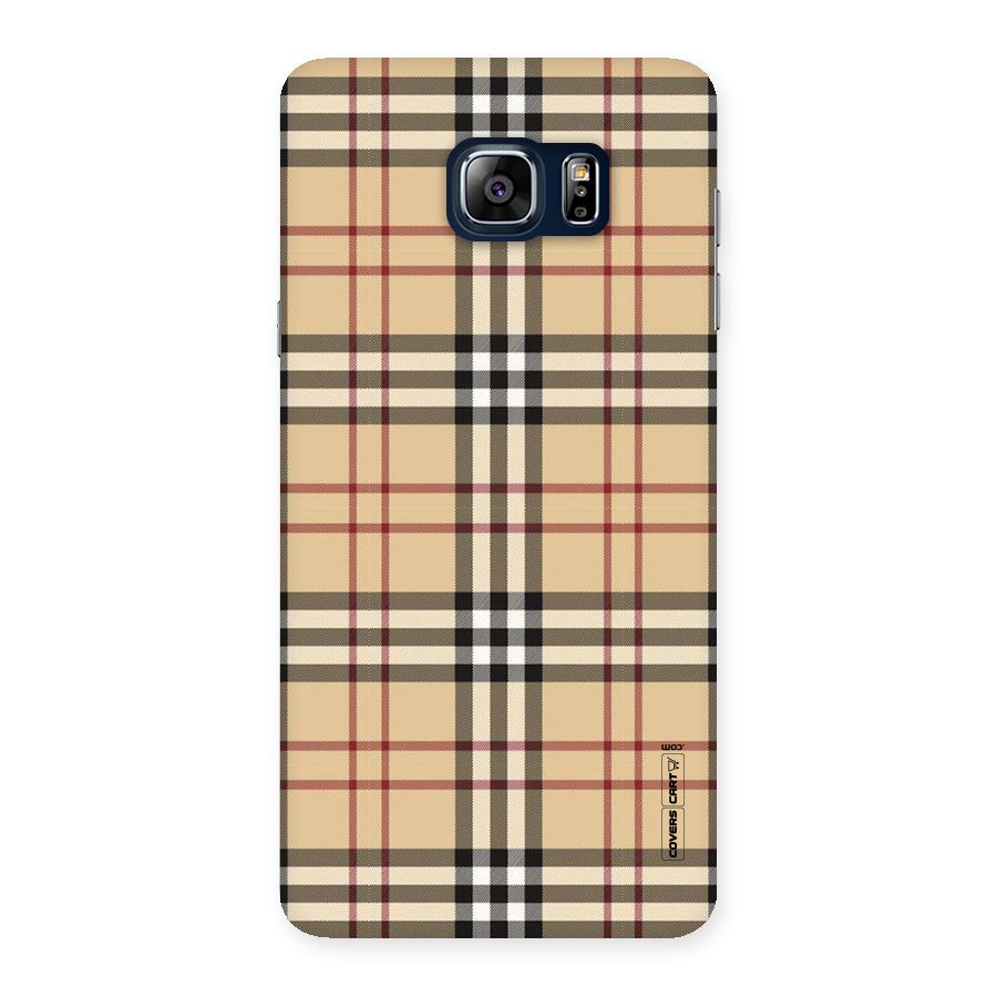 Beige Check Back Case for Galaxy Note 5