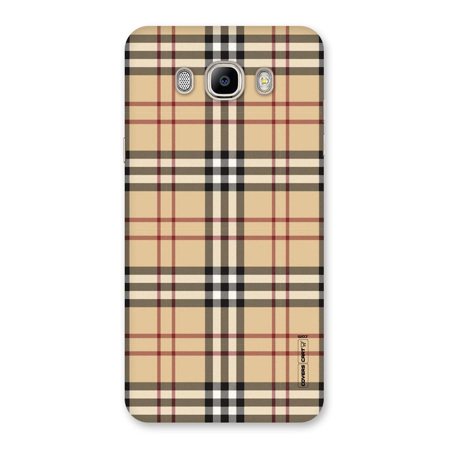 Beige Check Back Case for Galaxy On8
