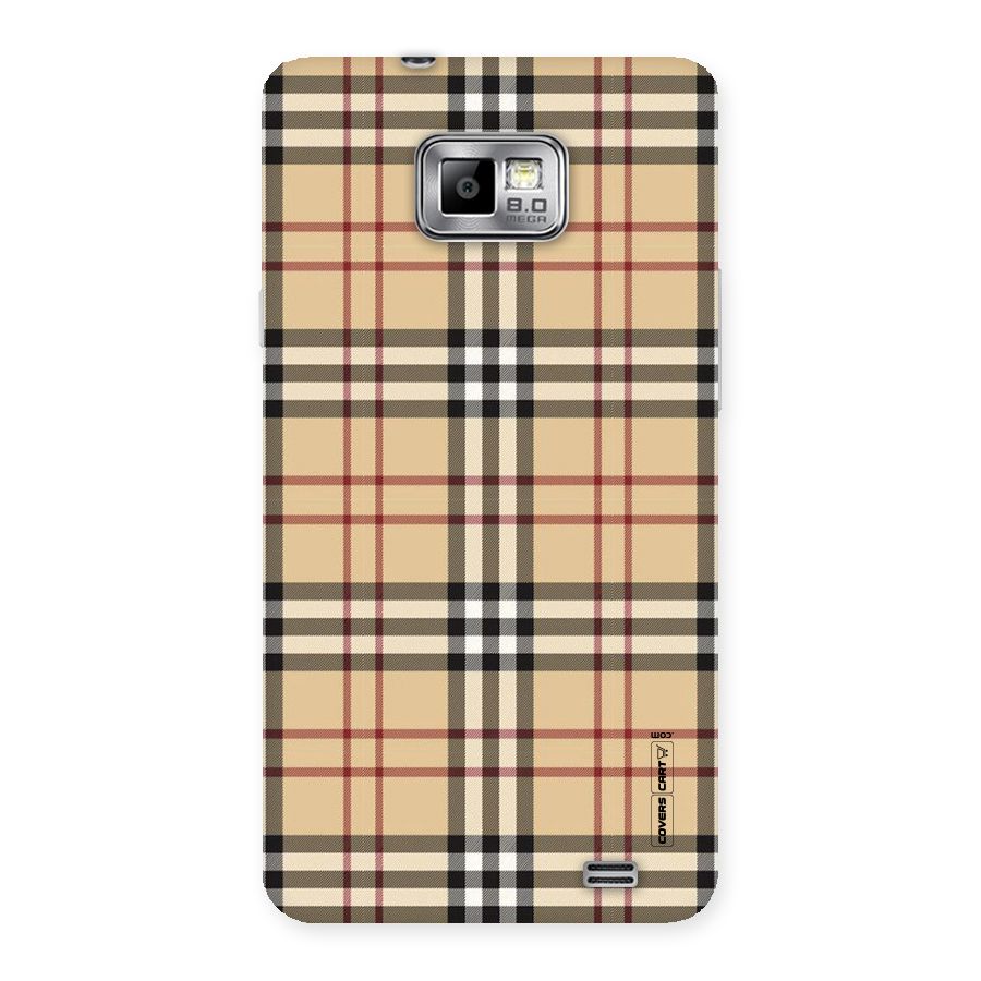 Beige Check Back Case for Galaxy S2