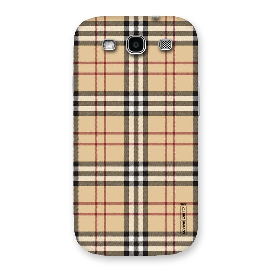 Beige Check Back Case for Galaxy S3
