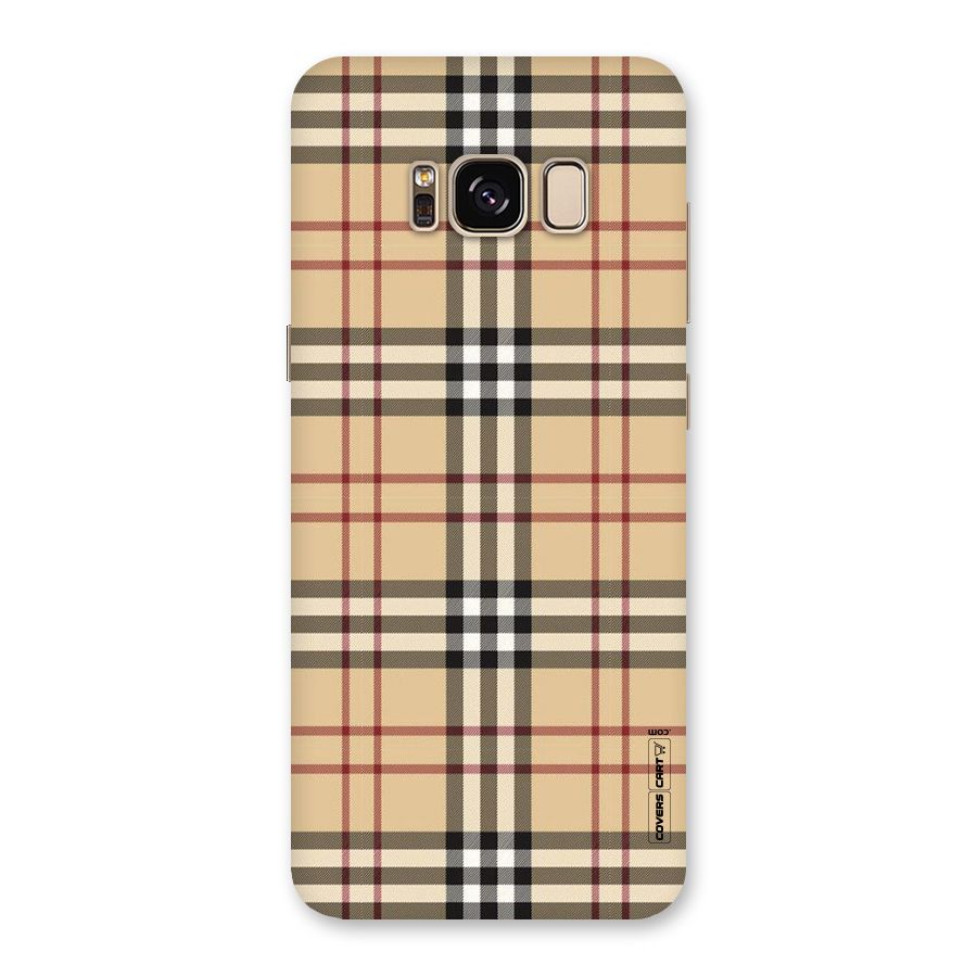 Beige Check Back Case for Galaxy S8