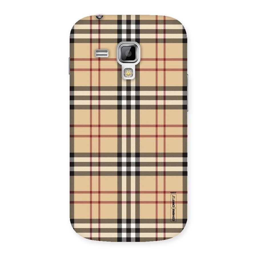Beige Check Back Case for Galaxy S Duos