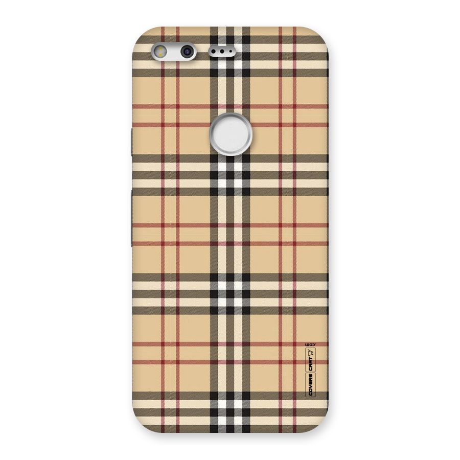 Beige Check Back Case for Google Pixel