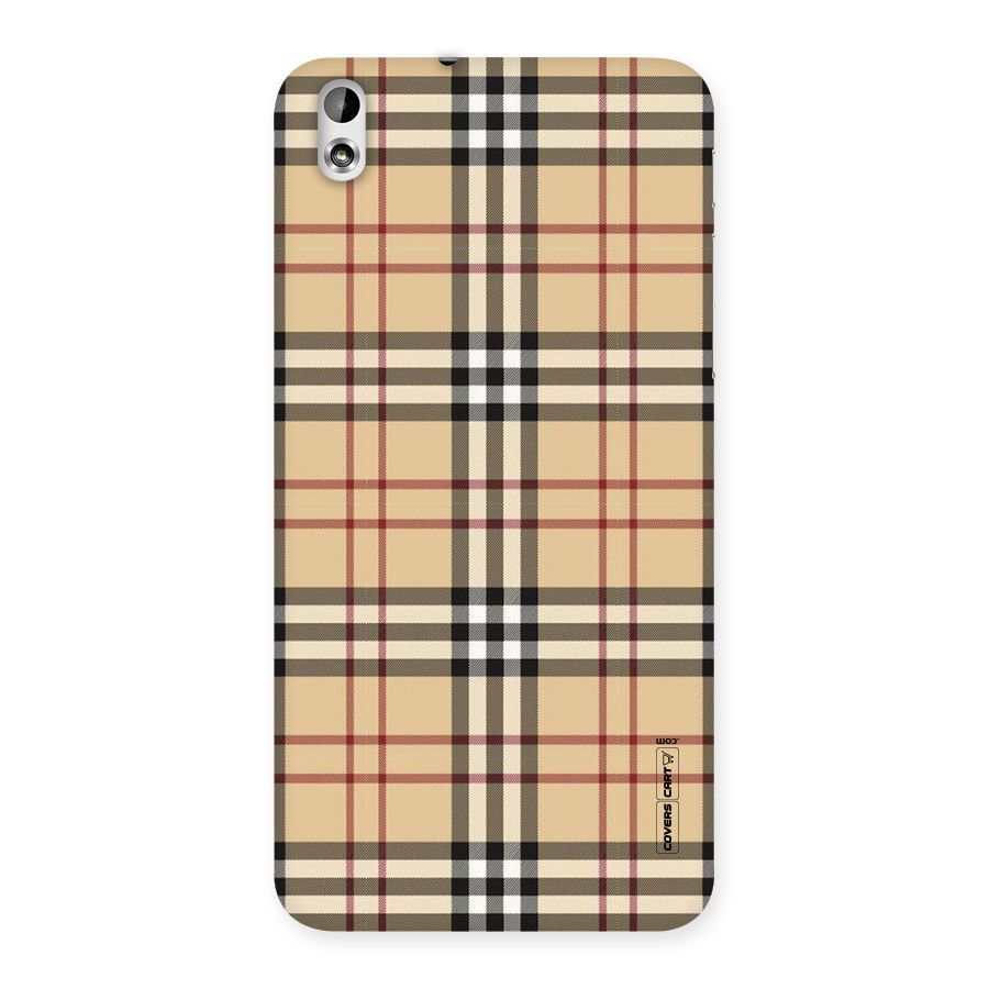 Beige Check Back Case for HTC Desire 816g