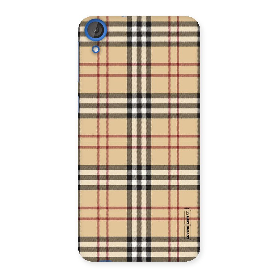 Beige Check Back Case for HTC Desire 820