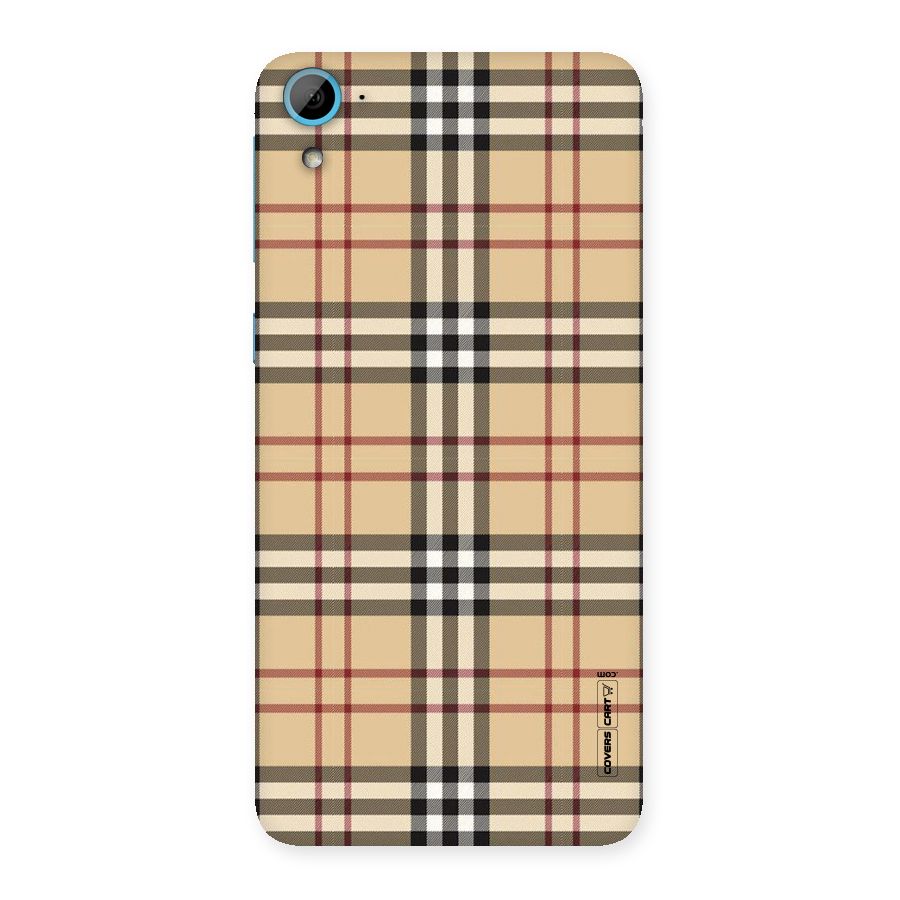 Beige Check Back Case for HTC Desire 826