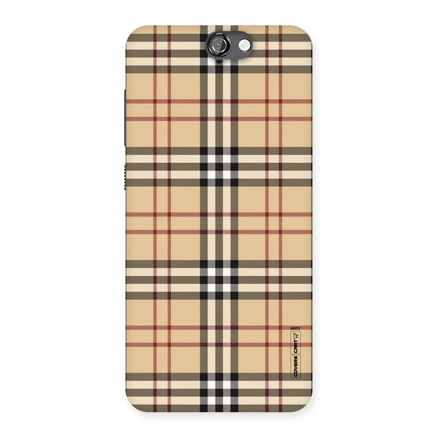 Beige Check Back Case for HTC One A9