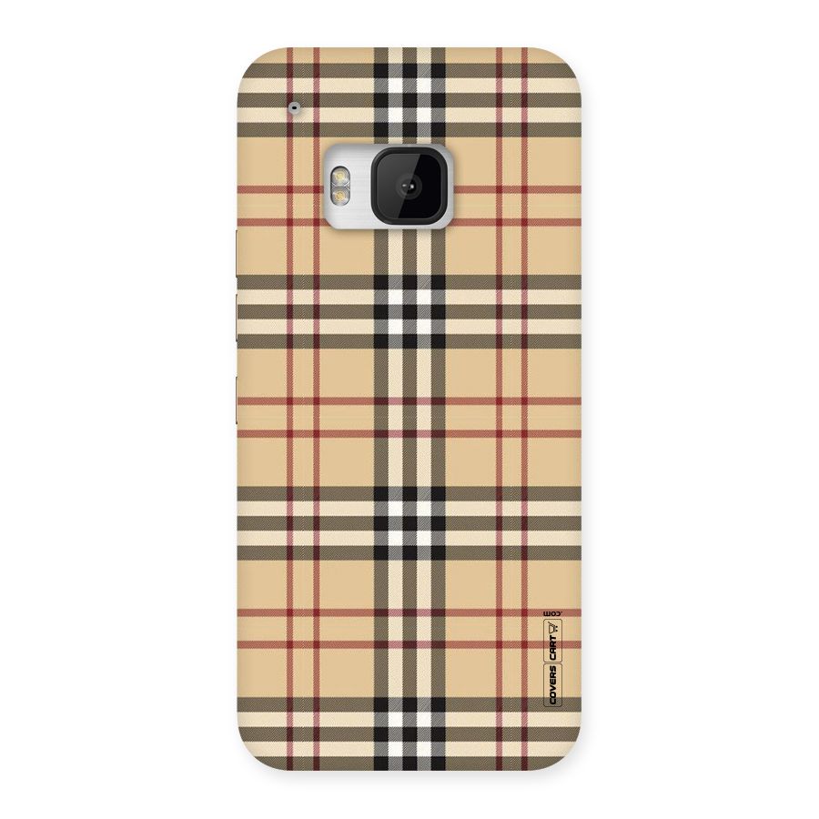 Beige Check Back Case for HTC One M9