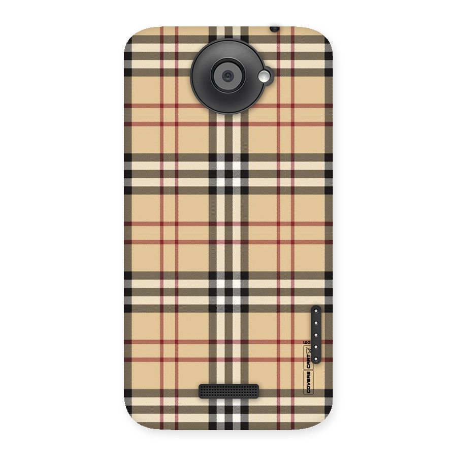 Beige Check Back Case for HTC One X