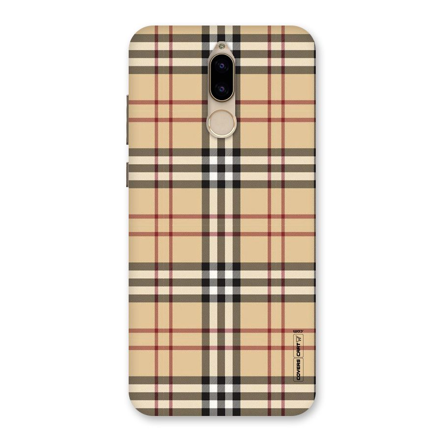 Beige Check Back Case for Honor 9i