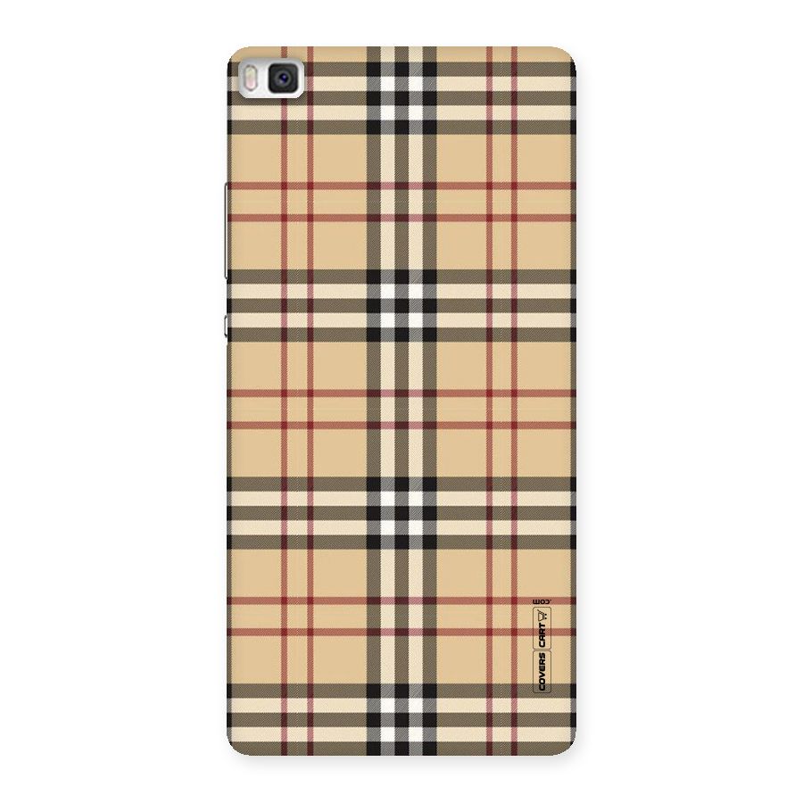 Beige Check Back Case for Huawei P8
