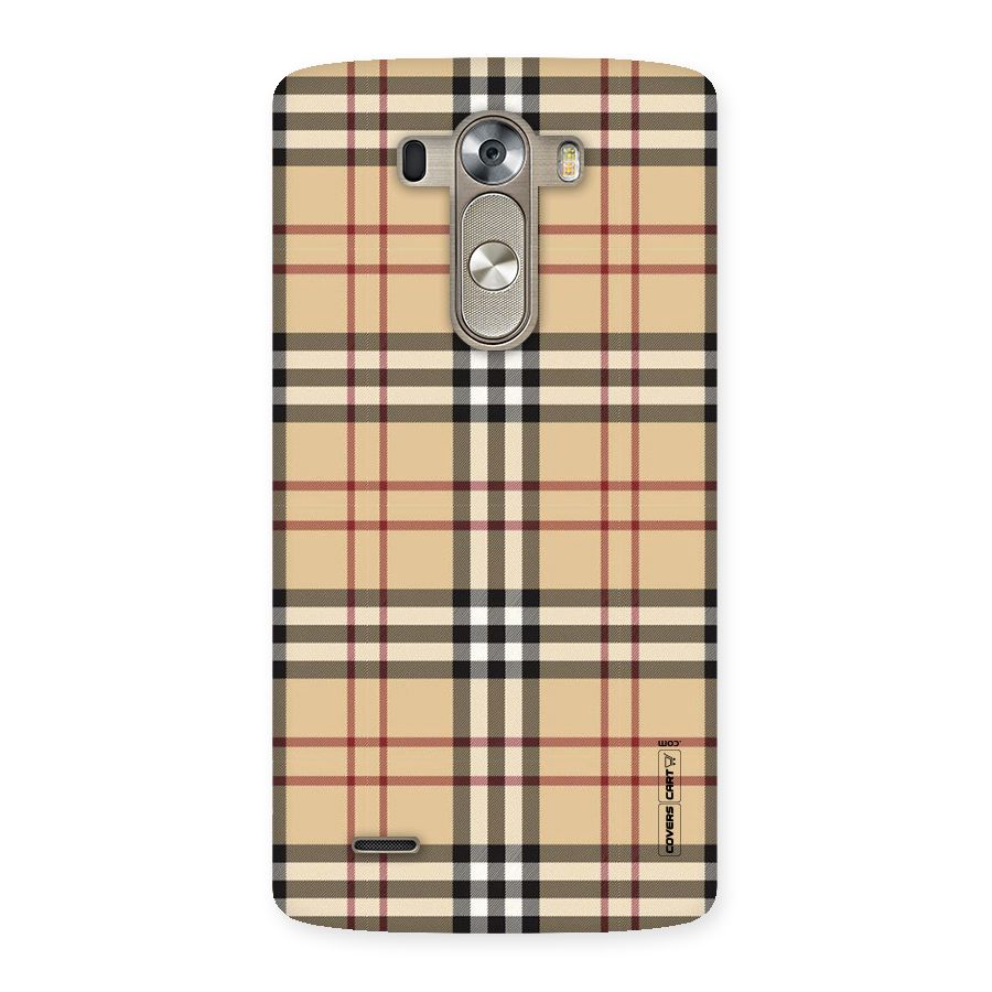 Beige Check Back Case for LG G3
