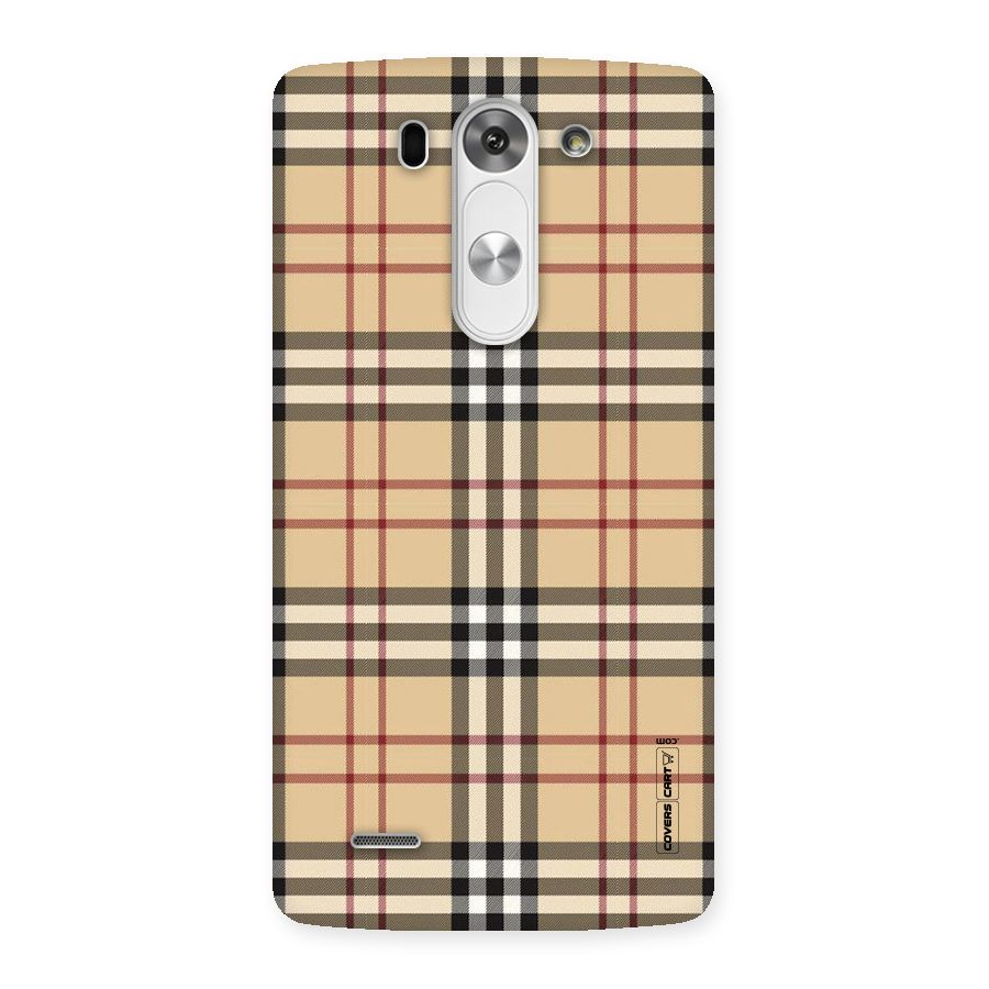 Beige Check Back Case for LG G3 Mini