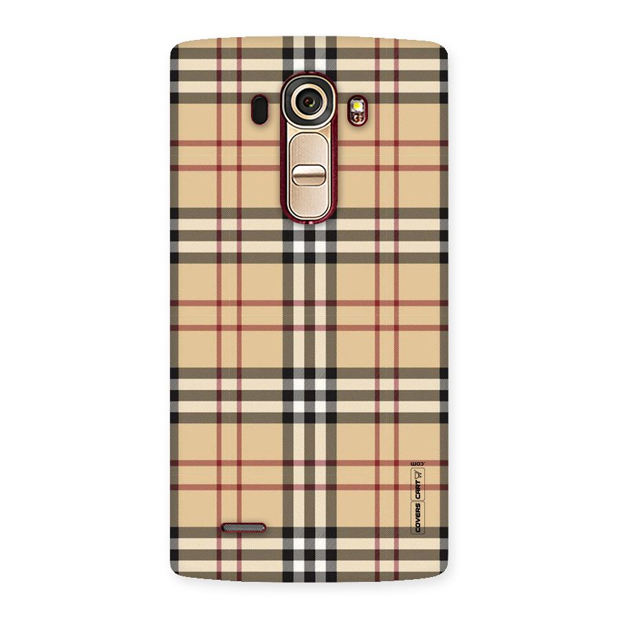 Beige Check Back Case for LG G4