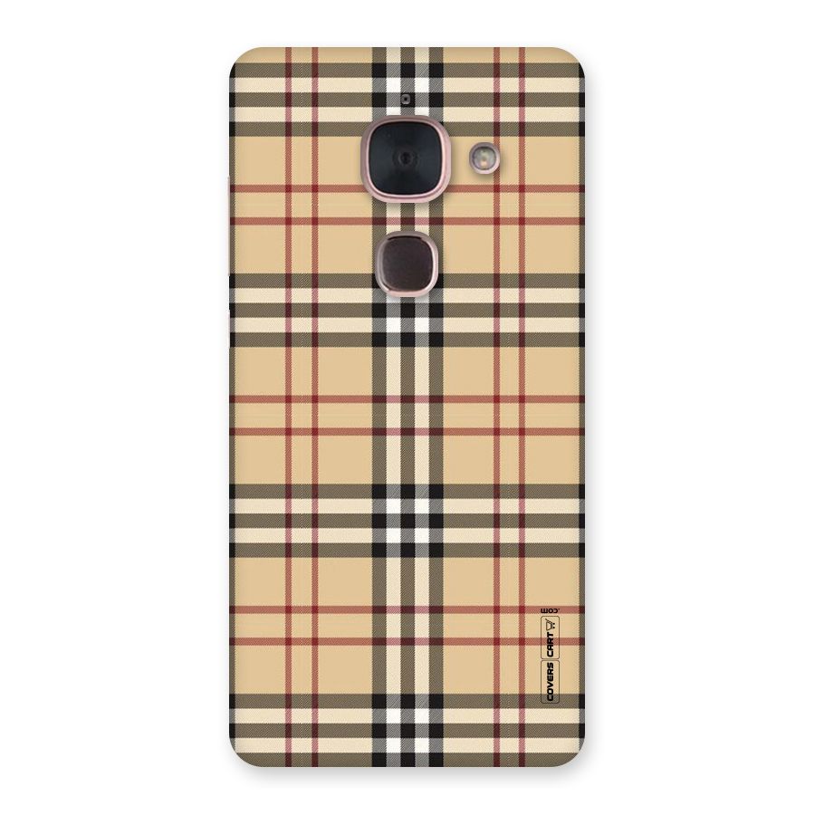 Beige Check Back Case for Le Max 2