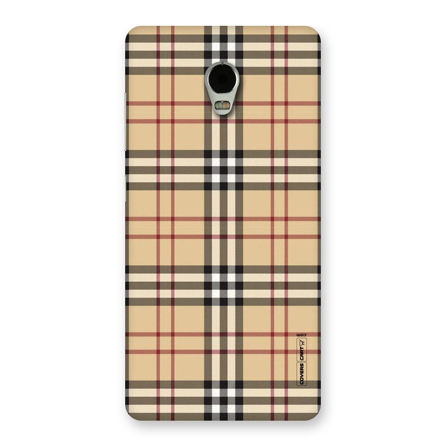 Beige Check Back Case for Lenovo Vibe P1