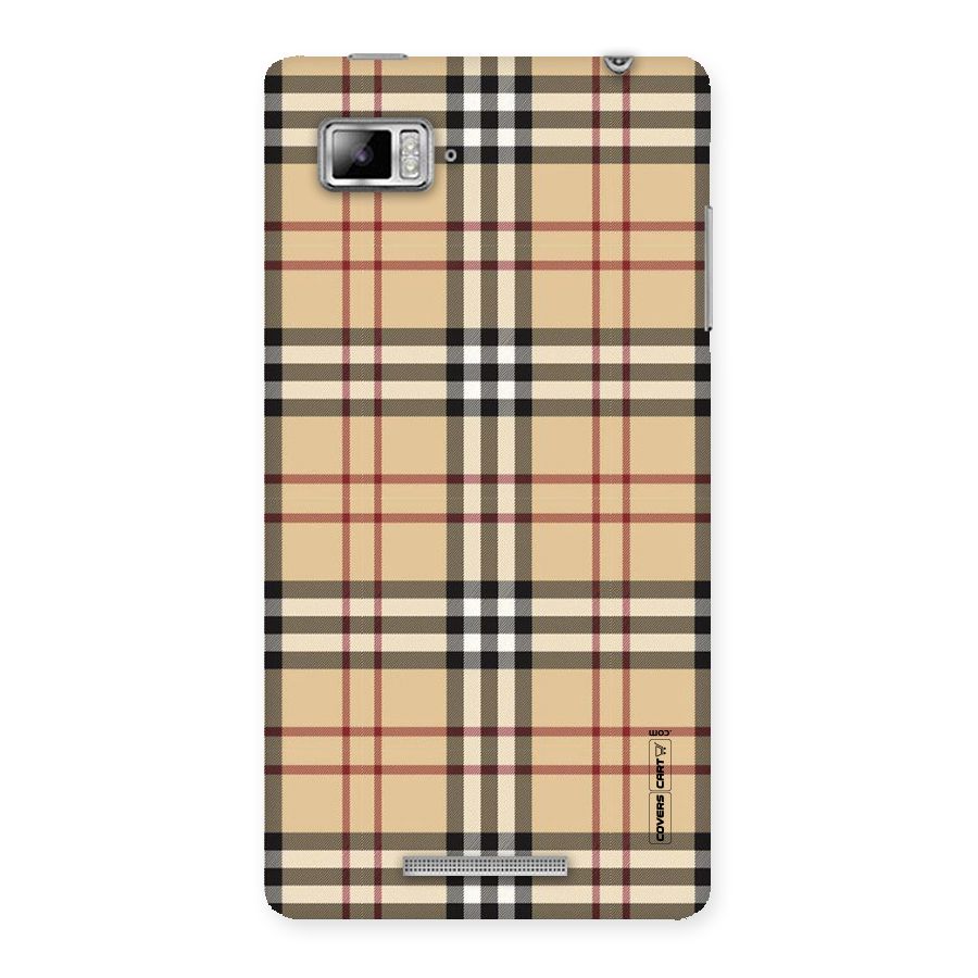 Beige Check Back Case for Lenovo Vibe Z K910