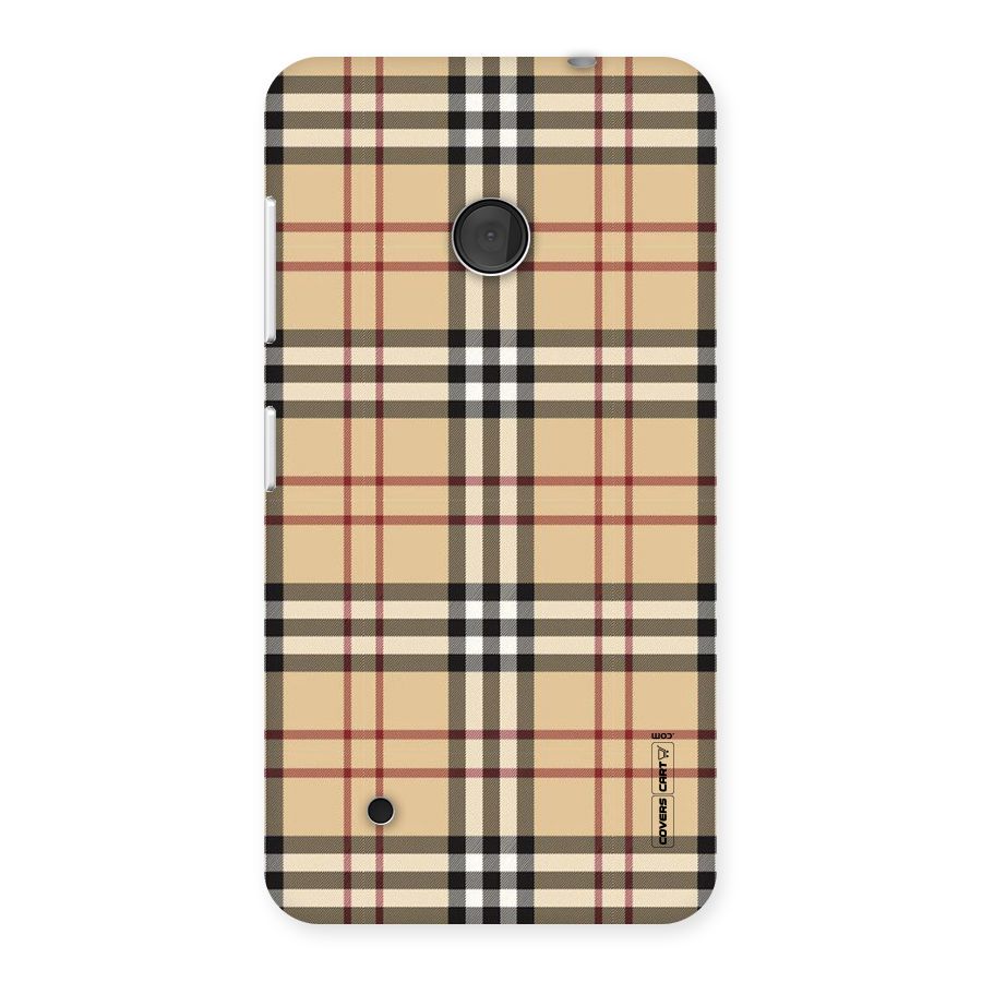 Beige Check Back Case for Lumia 530