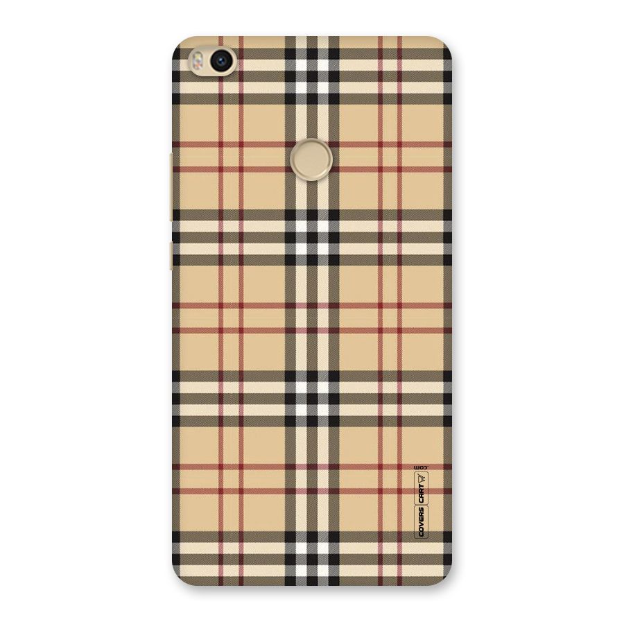 Beige Check Back Case for Mi Max 2
