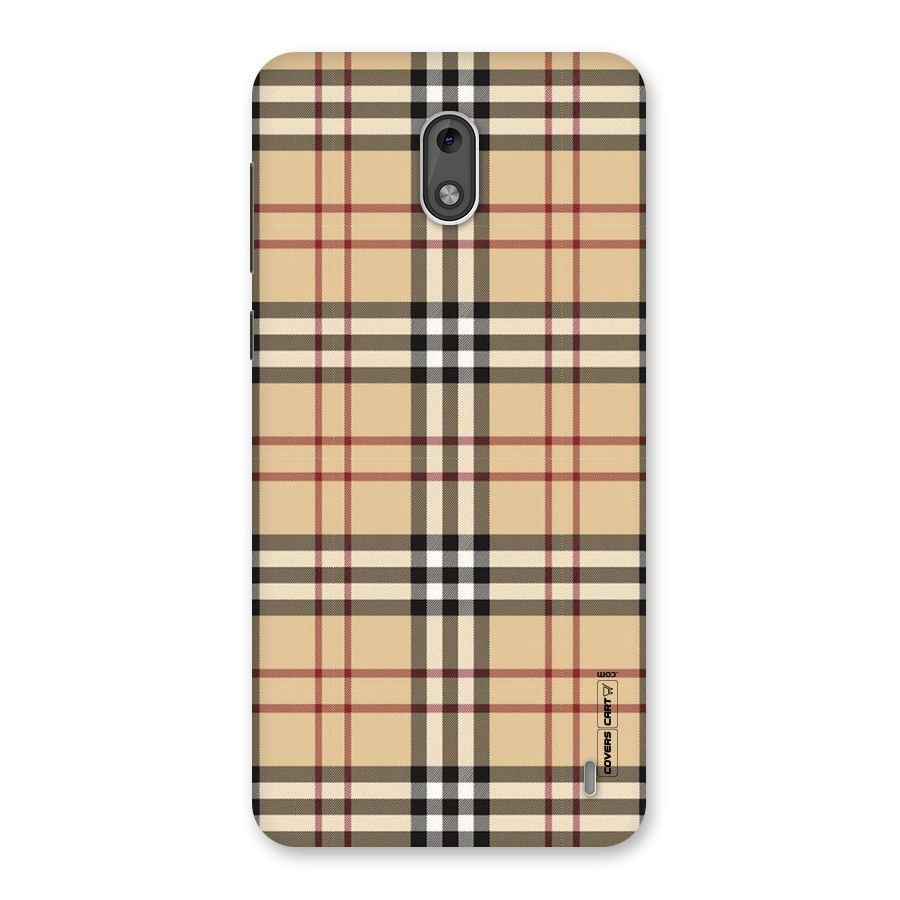 Beige Check Back Case for Nokia 2
