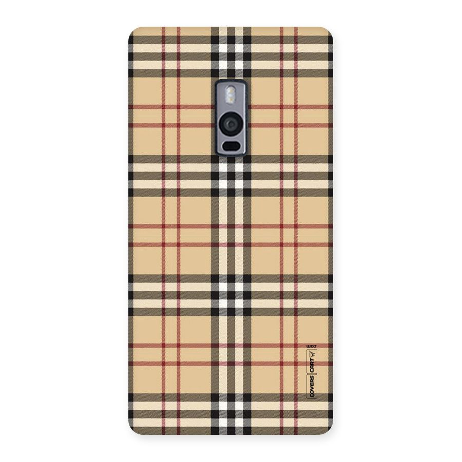 Beige Check Back Case for OnePlus Two